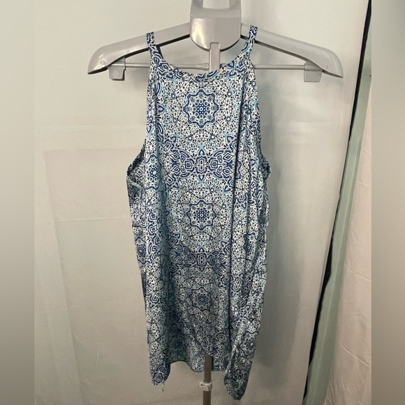 The Limited Blue Patterned Women's halter/tank‎ top size Large - Picture 1 of 11